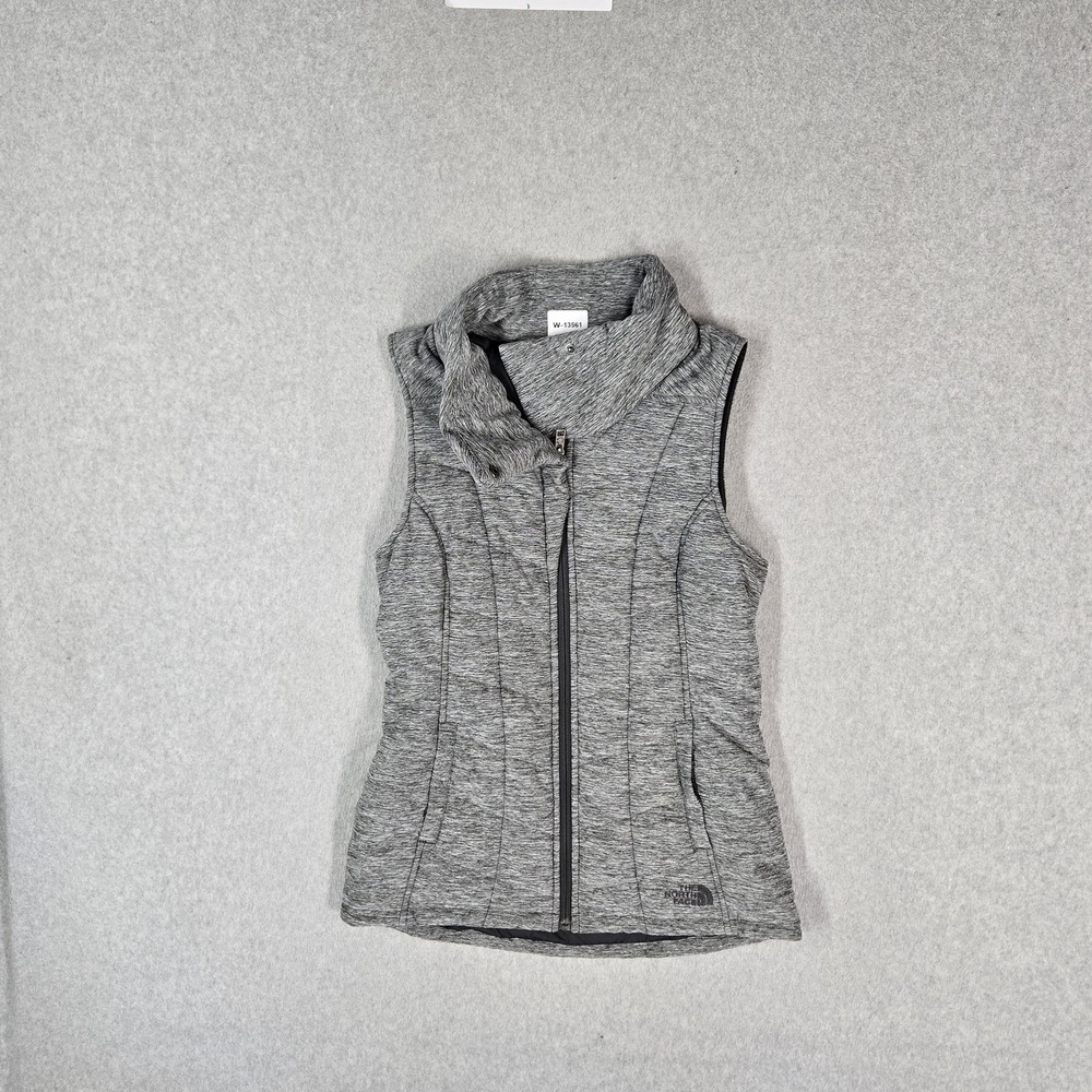 The North Face Women Jacket S Gray Vest Activewear Zipper Pseudio Asphalt